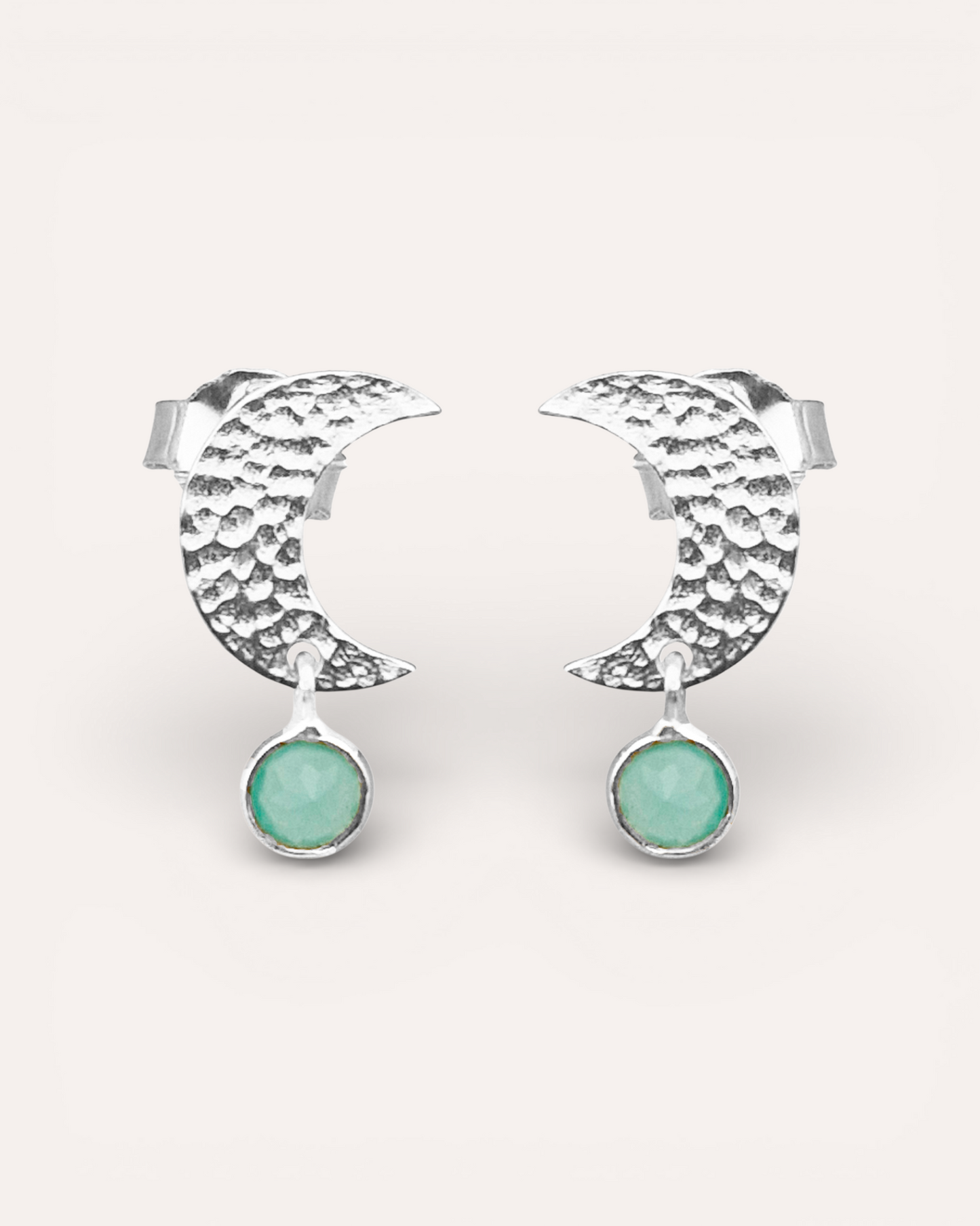 PENDIENTES LLUNA AQUA