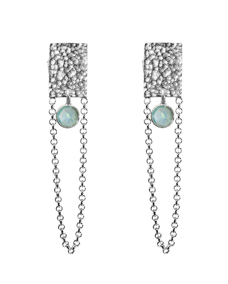 PENDIENTES BLANIE AQUA - Elbabohé