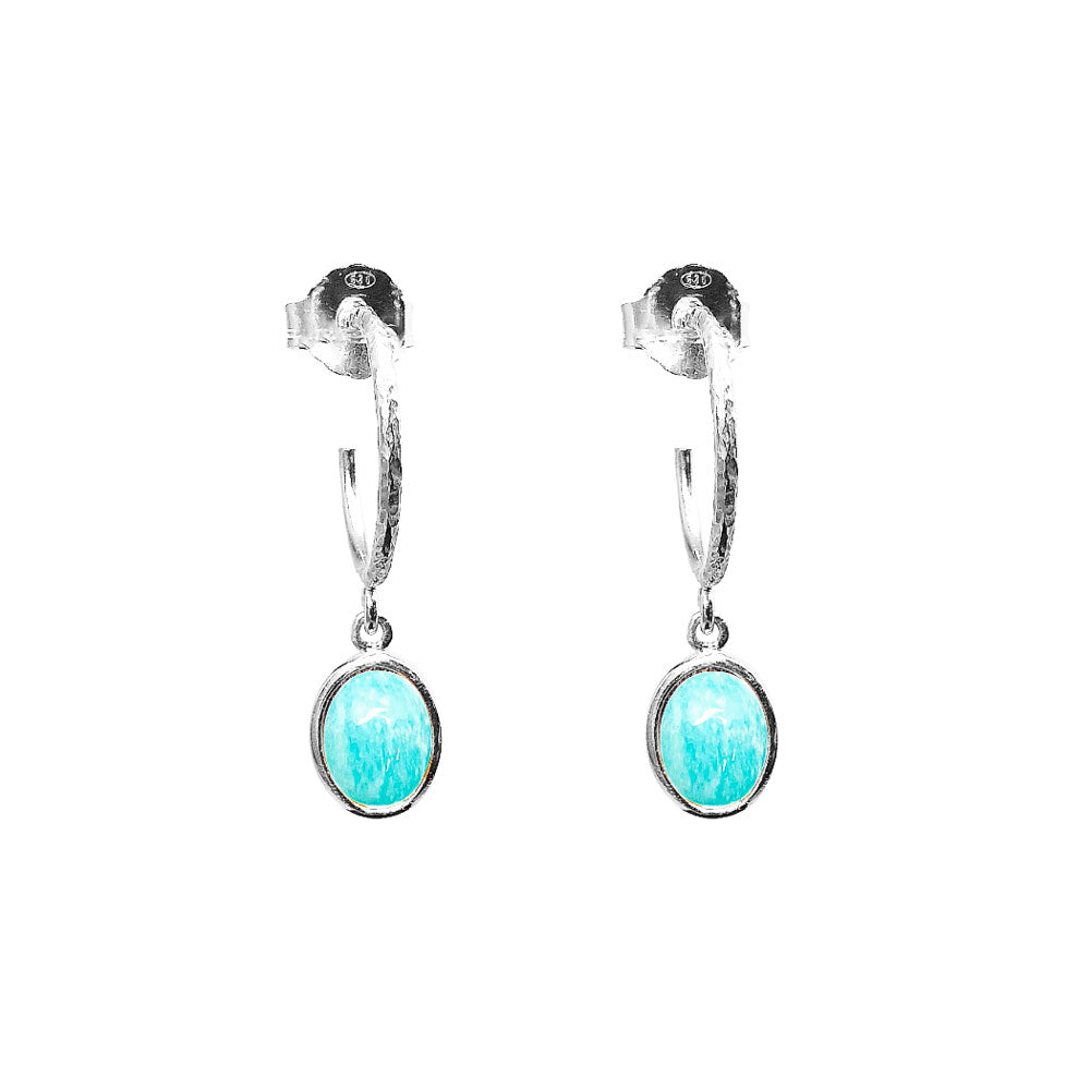 PENDIENTES ARO AMAZONITA - Elbabohé