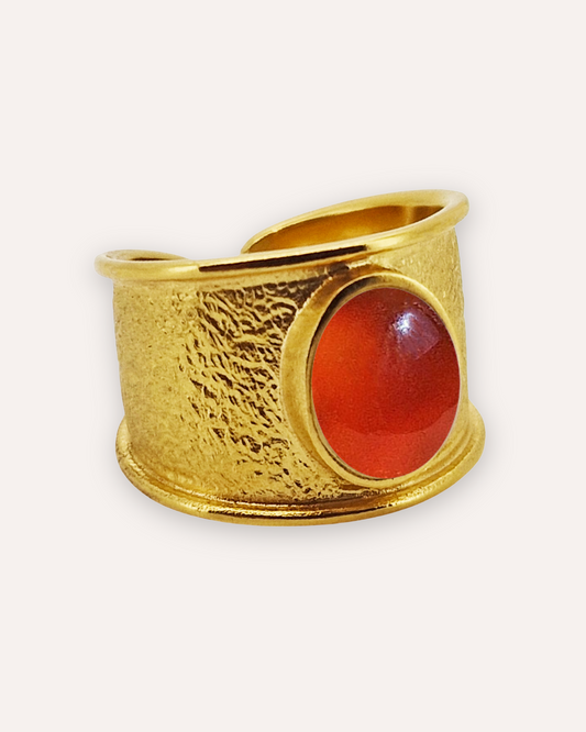 ANILLO AMAHAL CORNALINA