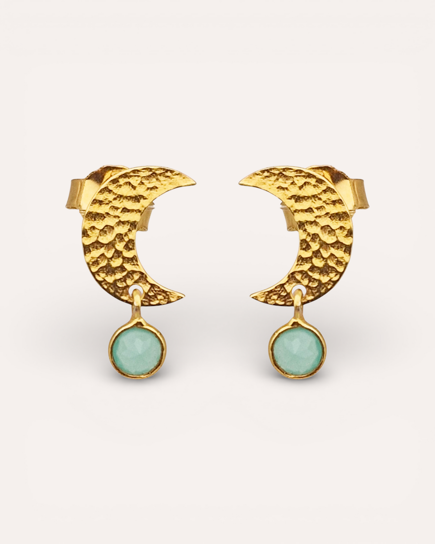 PENDIENTES LLUNA AQUA