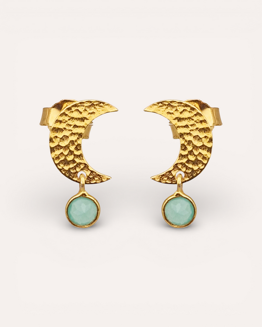 PENDIENTES LLUNA AQUA